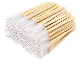 Bamboo Eyelash Brush - Manufacturer - Disposable Eco-friendly Biodegradable Spoolies Private Label