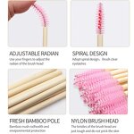 Eco Mascara Brushes - Manufacturer - Bamboo Handles Biodegradable 50pcs/bag Lash Spoolies Wholesale