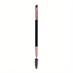 Double-ended Eyebrow Brush - Manufacturer - Angled Spoolie Brush for Perfect Eyebrows Makeup Application