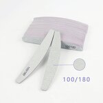 Eva Nail Files - Manufacturer - Custom Half Moon Grey Zebra 80/80 100/180 Grit Professional Nail File