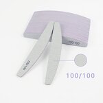 Eva Nail Files - Manufacturer - Custom Half Moon Grey Zebra 80/80 100/180 Grit Professional Nail File