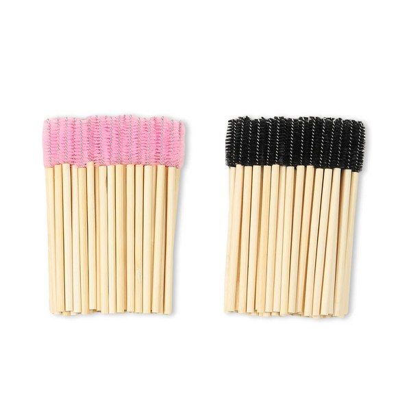 Bamboo Eyelash Brush - Manufacturer - Eco Nylon Hair Mascara Spoolies Beauty Makeup Lash Wands