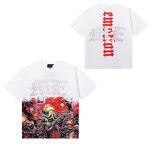 T-shirt Manufacturer - Mixed EMOTION American Retro Rhinestone Logo Cotton