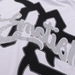 T-shirt Manufacturer - Mixed EMOTION American Retro Rhinestone Logo Cotton