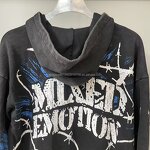 Hoodie Manufacturer - Wholesale 100% Cotton Mixed Emotions Zipper-up Tracksuits