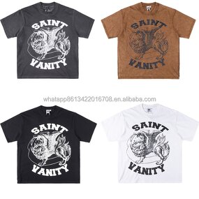 T-shirt Manufacturer - SAINTS VANITY Flame Print Oversized 100% Cotton Custom