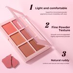 Blush Powder Palette Manufacturer - 6 Color Vegan Ultra-soft Natural Matte
