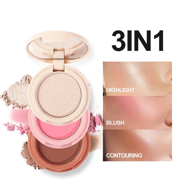 Makeup Disk Manufacturer - 3 in 1 Brightening Contour Blush Eyeshadow Integrated