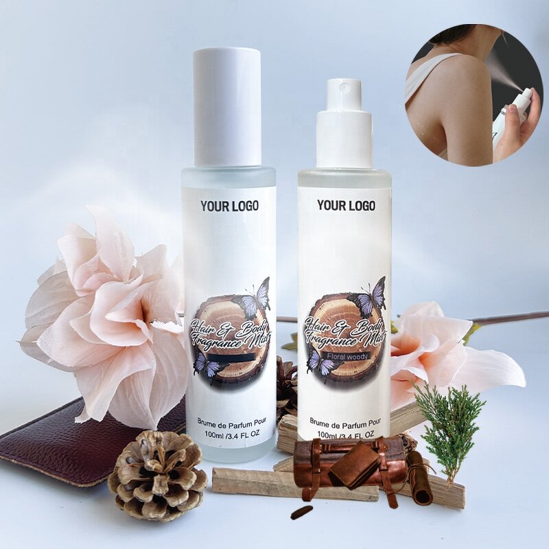 Hair Body Mist Spray - Manufacturer - Custom Logo Cypress Juniper Sandalwood Woody Fragrance