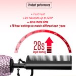 Electric Hot Comb - Manufacturer - Custom Logo LCD 360 Rotation Rhinestones Bling 500F Straightening