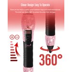 Electric Hot Comb - Manufacturer - Custom Logo LCD 360 Rotation Rhinestones Bling 500F Straightening