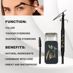 Eyebrow Styling Set - Manufacturer - 3 in 1 Waterproof Eyebrow Gel Soap Pencil Wax Set With Brush