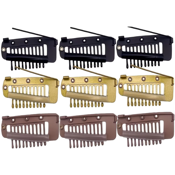 Steel Wig Clip - Manufacturer - Wholesale 10 Teeth Blunt Pointed Cuspidal Needle Hair Pins With Combs