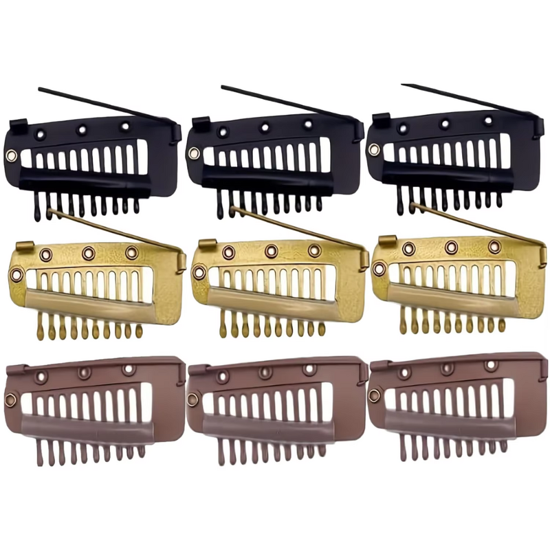Steel Wig Clip - Manufacturer - Wholesale 10 Teeth Blunt Pointed Cuspidal Needle Hair Pins With Combs