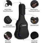 Guitar Gig Bag - Manufacturer - Free Sample Thick Padding Waterproof Adjustable Strap Black Back Hanger