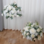 White Flower Ball Factory Route Sign Decoration