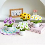 Simulation Potted Plant Manufacturer Knitted Flower