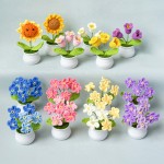 Multi Head Rose Potted Plant Manufacturer Crochet