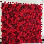 Red Rose Flower Wall Factory Custom Wedding Decoration