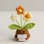 Crochet Flower Puff Factory Handmade Potted Plant