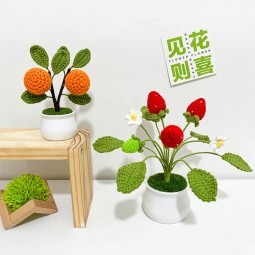 Multi Head Rose Potted Plant Manufacturer Crochet
