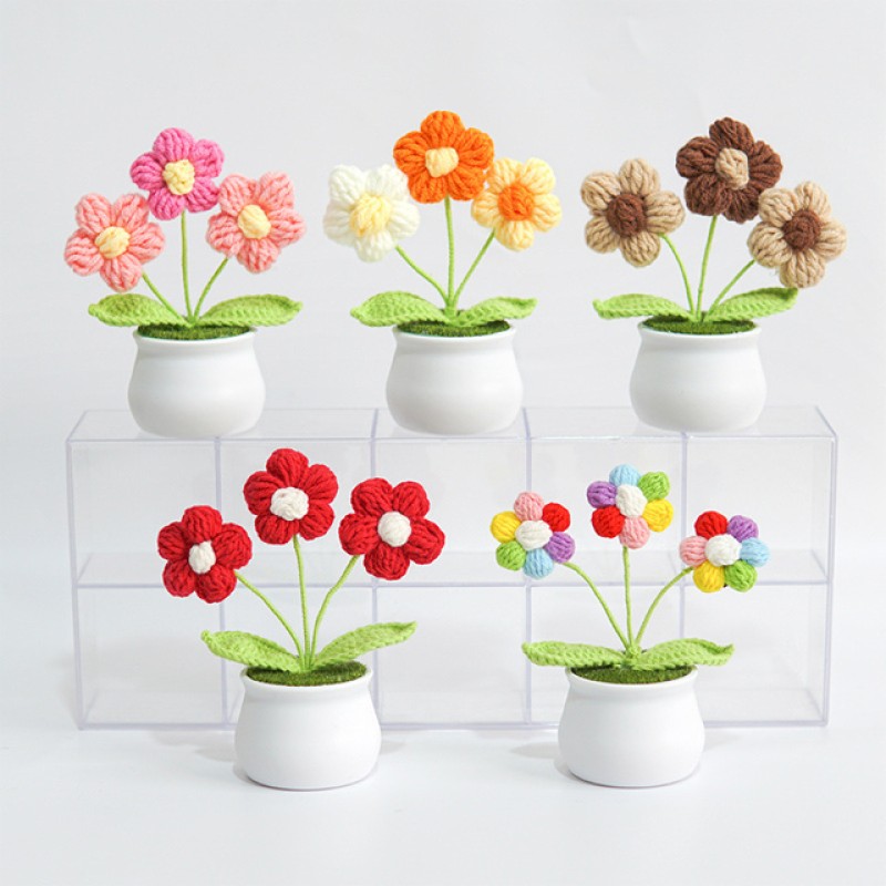 Mini Potted Flower Factory Handmade Decoration