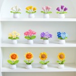 Simulation Potted Plant Manufacturer Knitted Flower