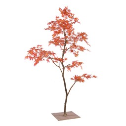 Red Maple Potted Plant Factory Plastic Decoration