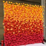 Gradient-colored Artificial Flower Wall Manufacturer Custom Design