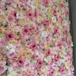 Source Factory Custom Pink Artificial Flower Wall OEM Wedding Photography Props