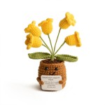 Crochet Flower Puff Factory Handmade Potted Plant