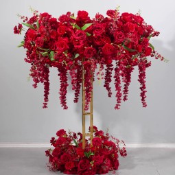 Red Ferris Wheel Flower Factory Event Decoration