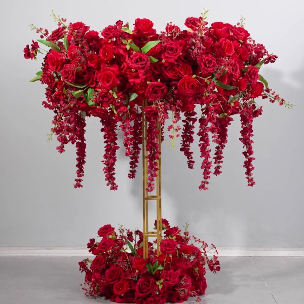 Red Ferris Wheel Flower Factory Event Decoration