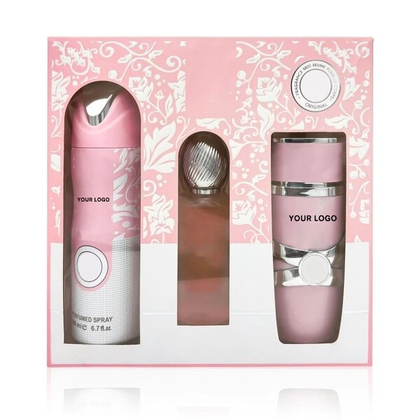 Women's Perfume Set Manufacturer - Dubai Arabian Pink White Brown 350ml Spray