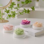 Scented Candle Manufacturer - Modern Simulation Meaty Rose Shape Plant Soy Wax