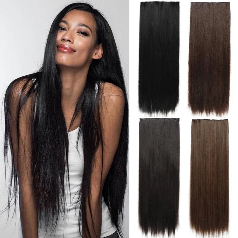 Synthetic Hair Extension Manufacturer - Hot Sale Straight Heat Resistant Invisible Root