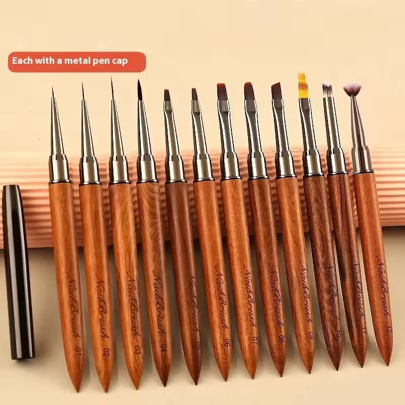 Nail Brush Set Manufacturer - Wholesale Sandalwood Handle Nylon Professional Manicure