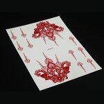Henna Tattoo Sticker Manufacturer - Indian Style Lace Pattern Red Sexy Brown Mandala Temporary