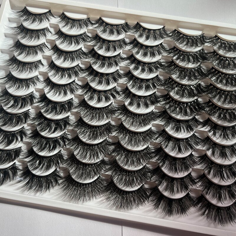 False Eyelashes Manufacturer - Wholesale 14 Pair Set 5D Fluffy Full Strip Faux Mink