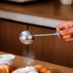 Tea Infuser Manufacturer - Long Handle Stainless Steel Reusable Push Style Strainer