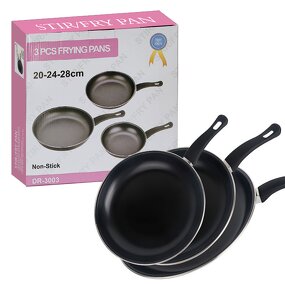 Frying Pan Set Manufacturer - 3 Piece Nonstick Omelette 8 9.5 11 Inch with Handles