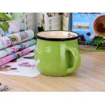 Coffee Mug Manufacturer - Customized logo 350ml Ceramic Green Belly Cup Porcelain Gifts