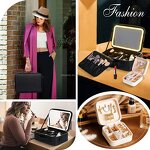 Makeup Organizer Manufacturer - Travel Portable Storage Box with LED Light up Mirror