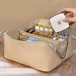 Makeup Bag Manufacturer - Women's Portable PU Leather Waterproof Toiletry Pouch