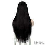 Synthetic Wig Manufacturer - Women's Long Black Straight High-temperature Silk Lace Front