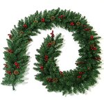 Christmas Garland Manufacturer - 2.7m Rattan LED Waterproof Artificial Pine Cone for Hanging