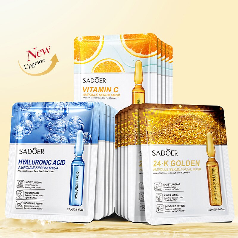 Facial Mask Manufacturer - SADOER Moisturizing Firming with Hyaluronic Acid Gold