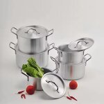 Kitchenware Set Manufacturer - Wholesale 7-Piece Aluminum Cooking Pot with Cover