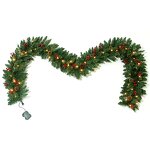 Christmas Garland Manufacturer - 2.7m Rattan LED Waterproof Artificial Pine Cone for Hanging