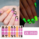 Nail Polish Stickers Manufacturer - Cute Halloween 2D Full Wrap Glow in the Dark